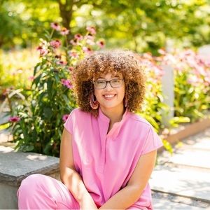 Figs Rafaela Mandarin Collar Scrub Top - 
Chalk Pink *LIMITED EDITION COLOR*